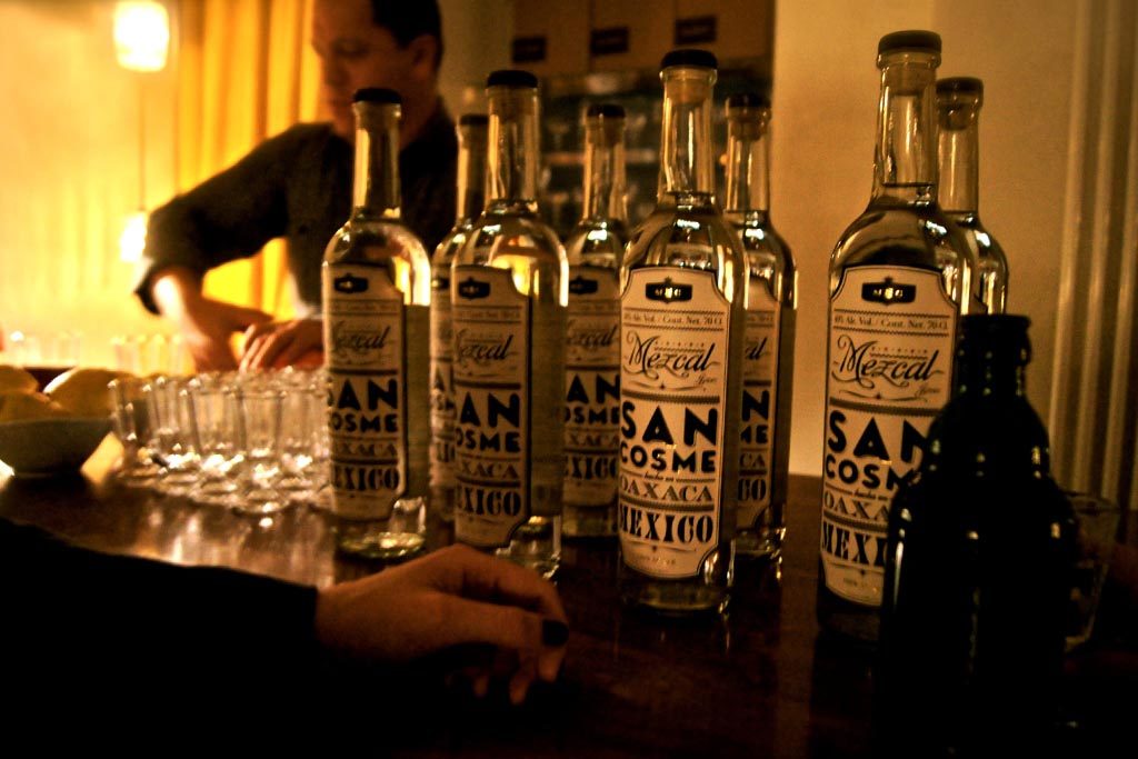 San Cosme Mezcal in der Bar.