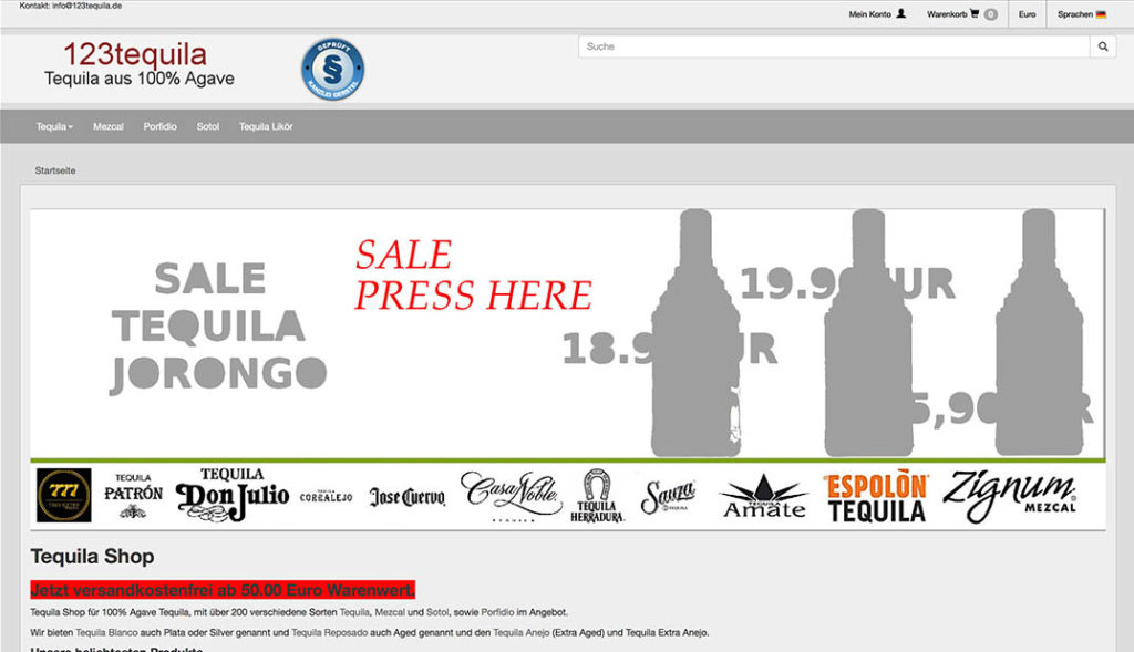 123tequila - online shop